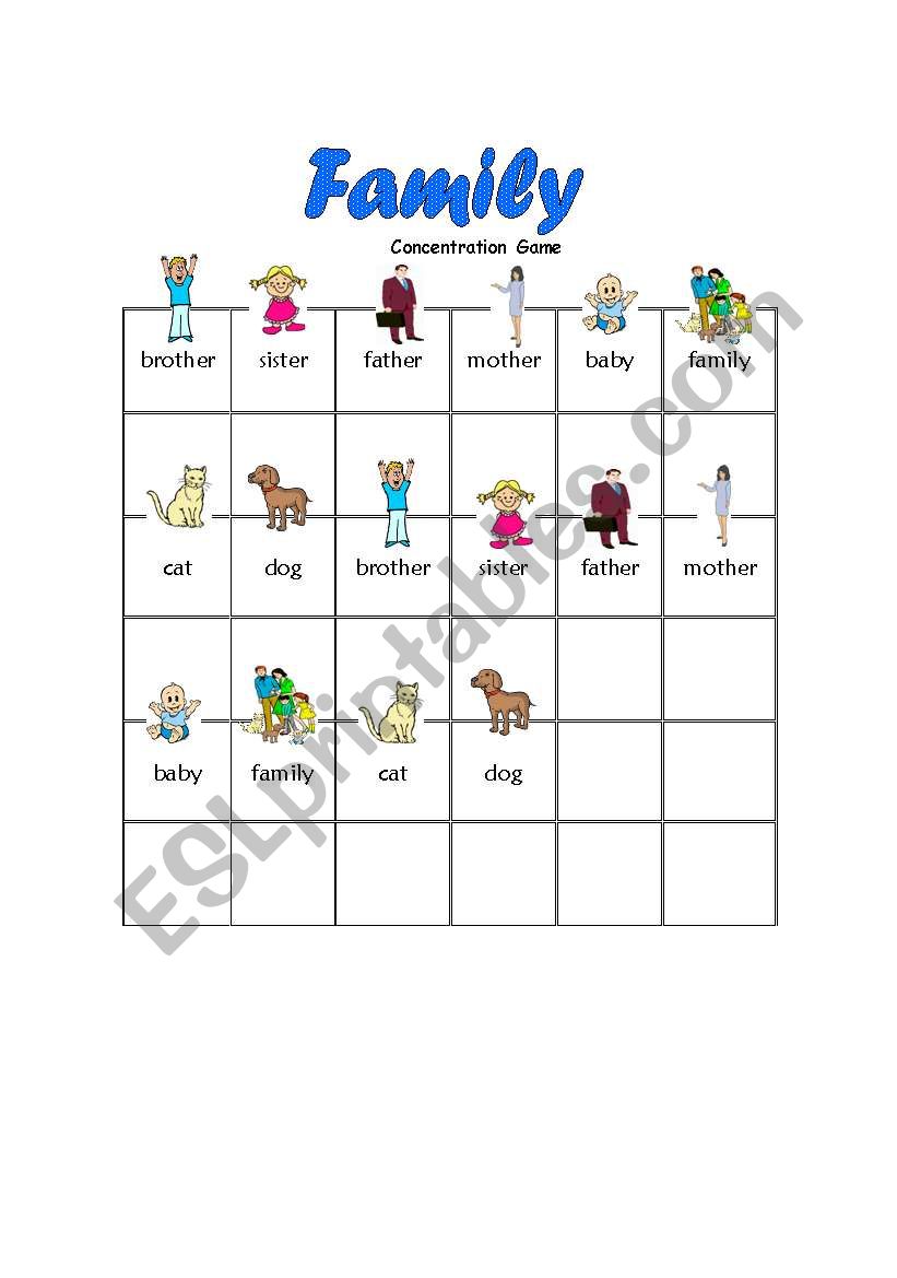 Family worksheet