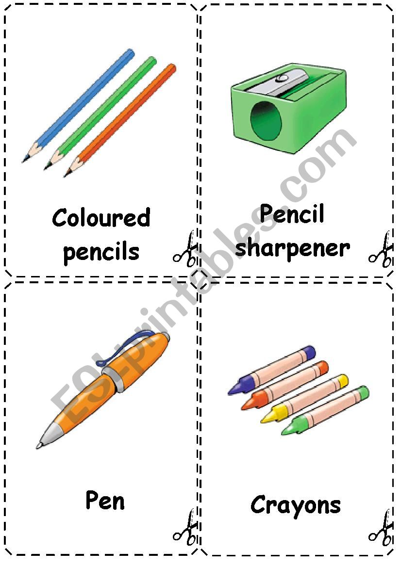 Classroom Flashcards worksheet