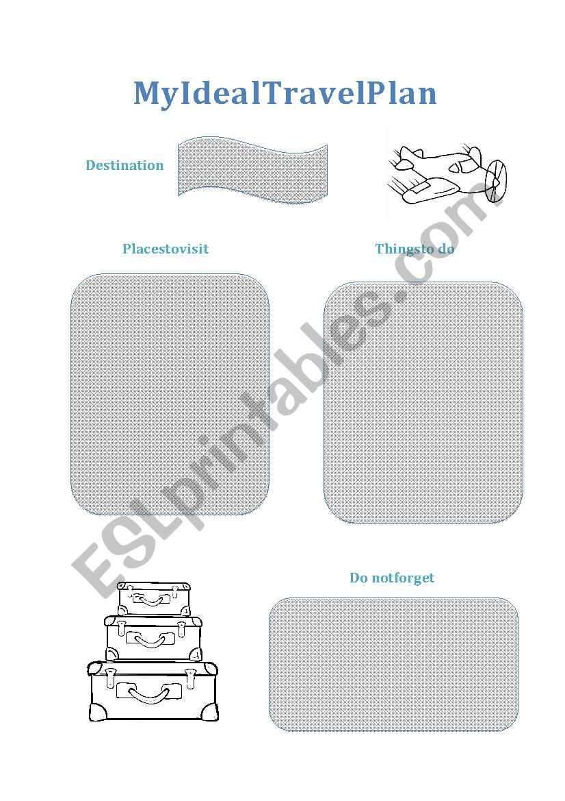 travel plan worksheet