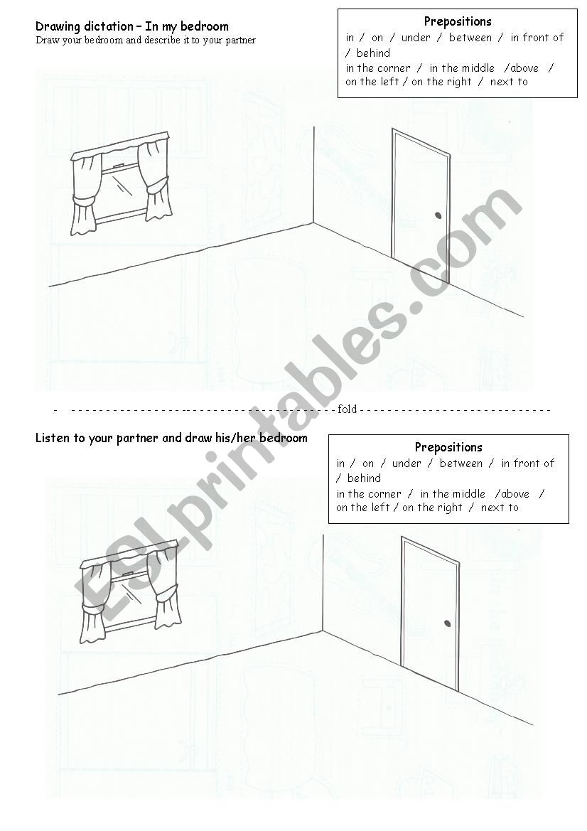 Drawing dictation worksheet