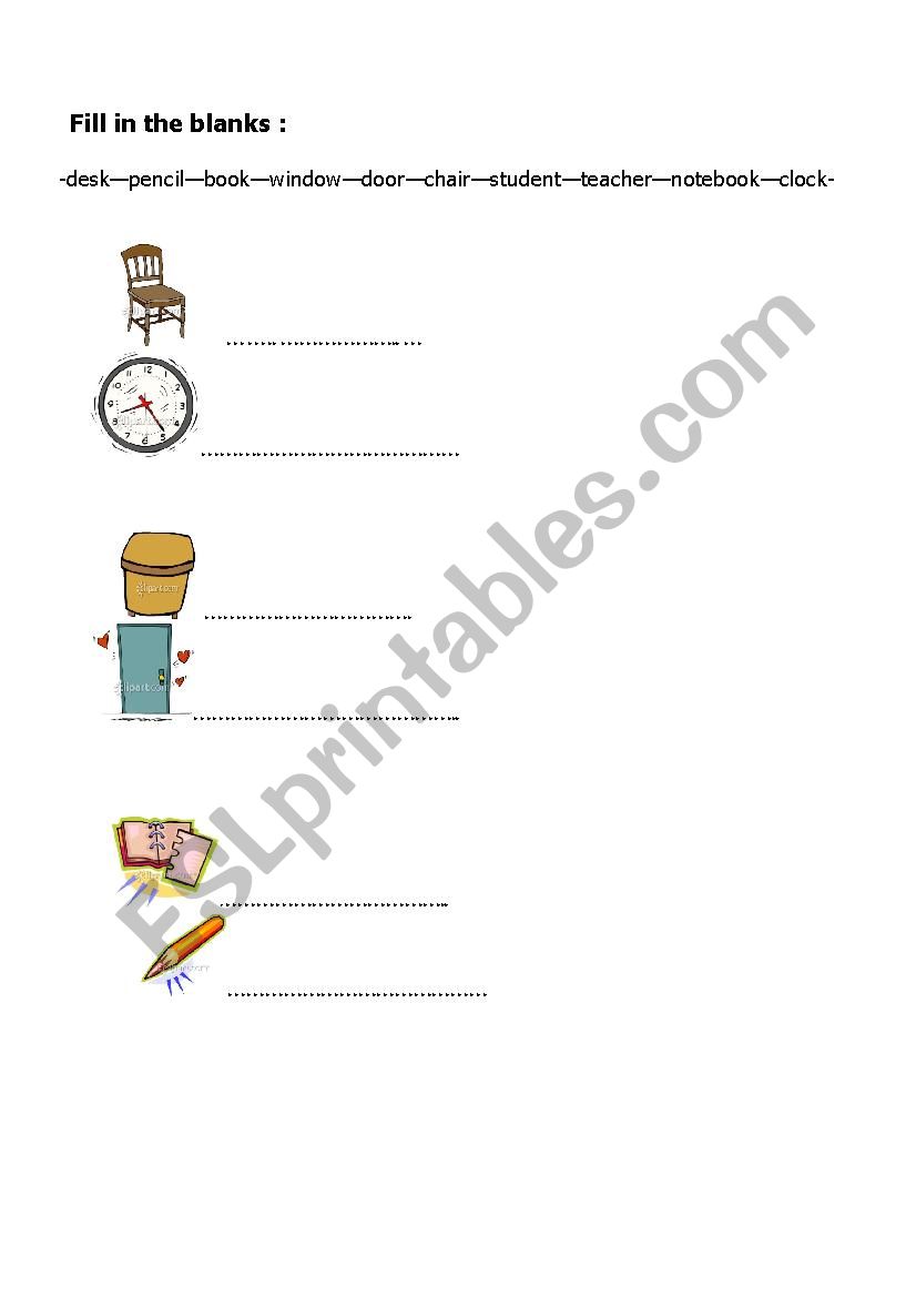 school worksheet