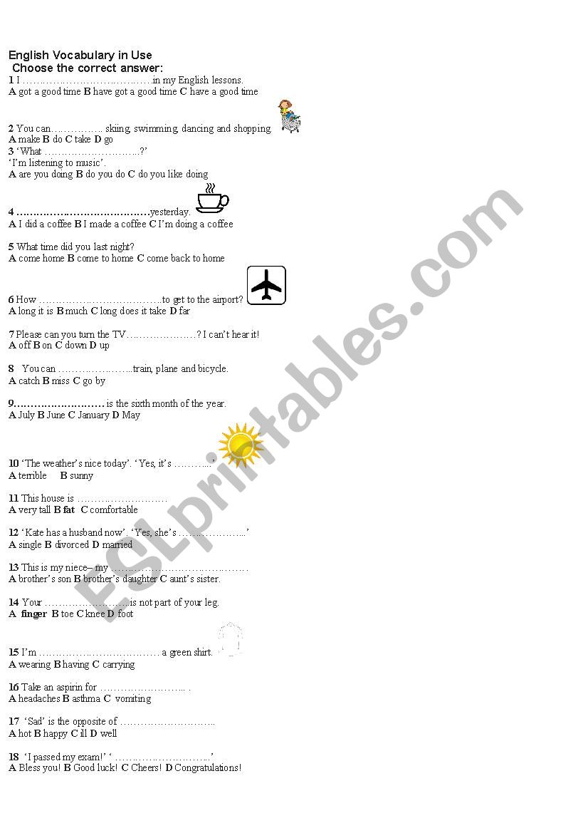 Grammar revision worksheet