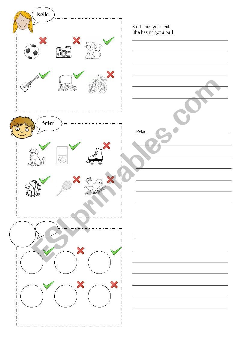 Have got/Has got - Affirmative and Negative Sentences