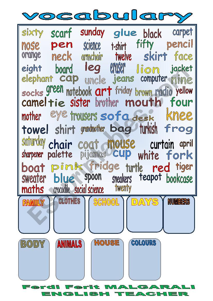 find and write worksheet