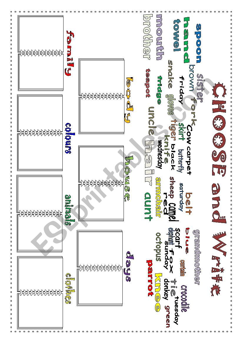 vocabulary worksheet