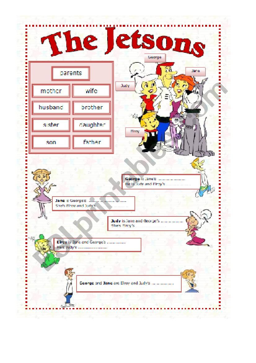 The Jetsons Family worksheet