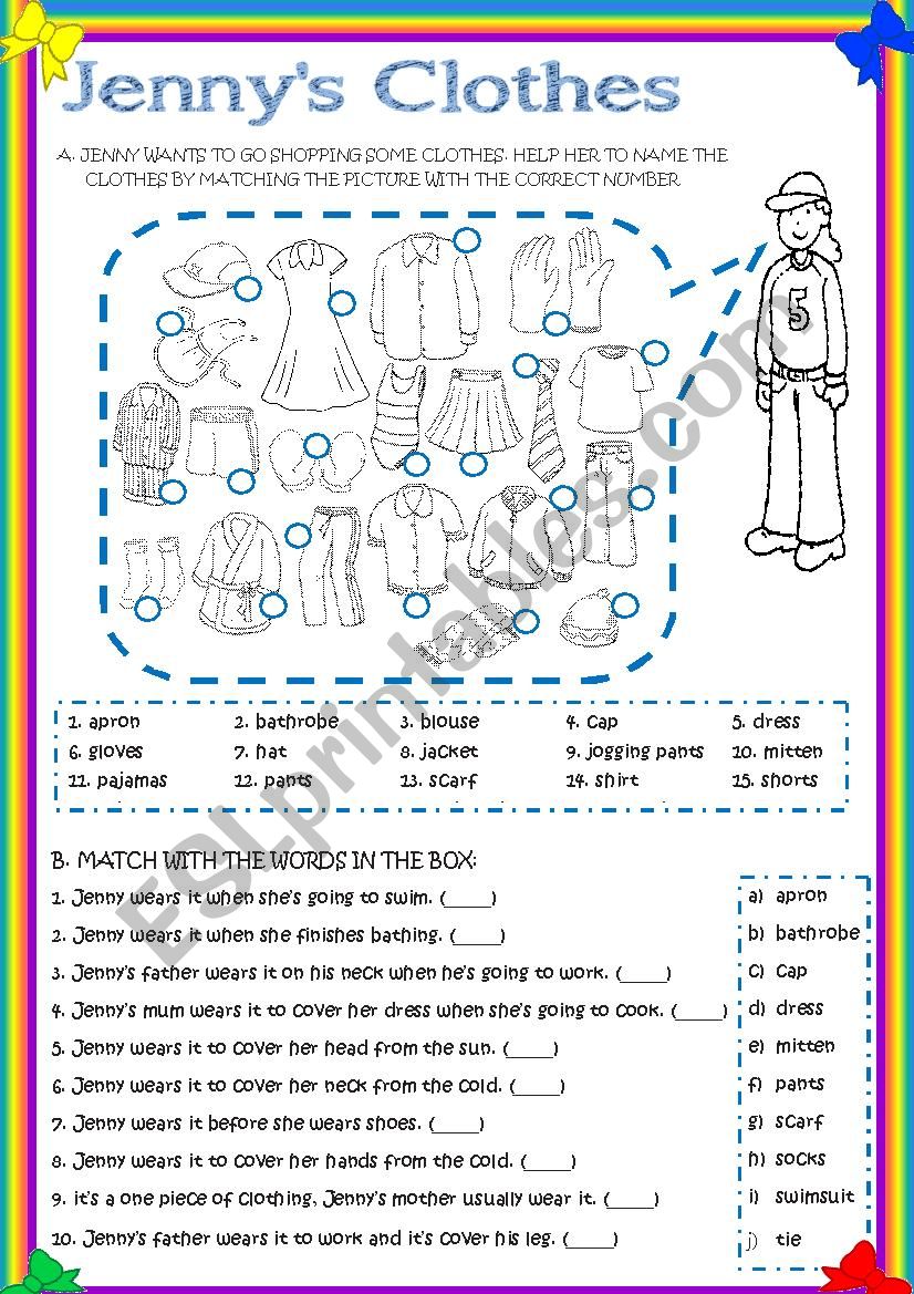 JENNYÂ´S CLOTHES worksheet