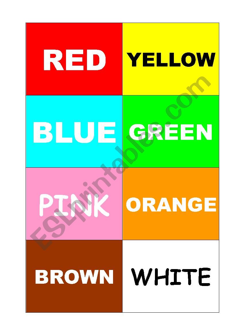 color cake pictures worksheet