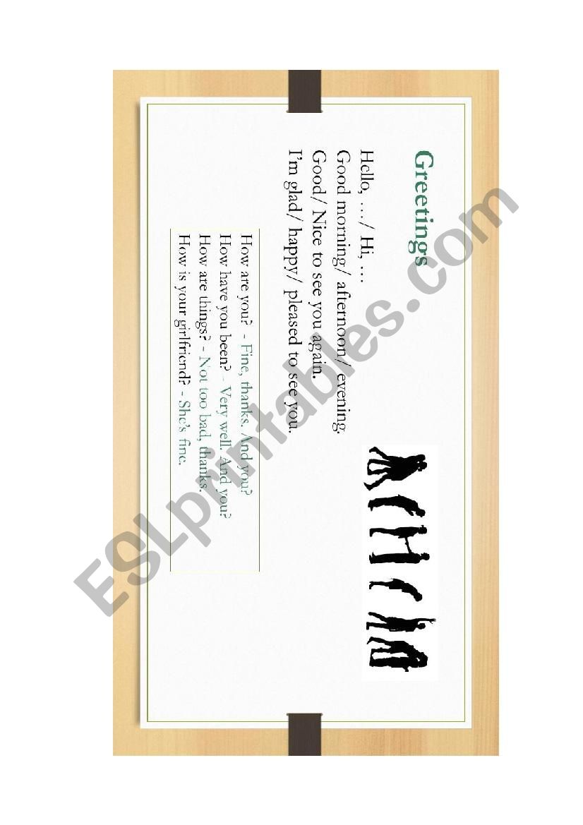Greetings worksheet