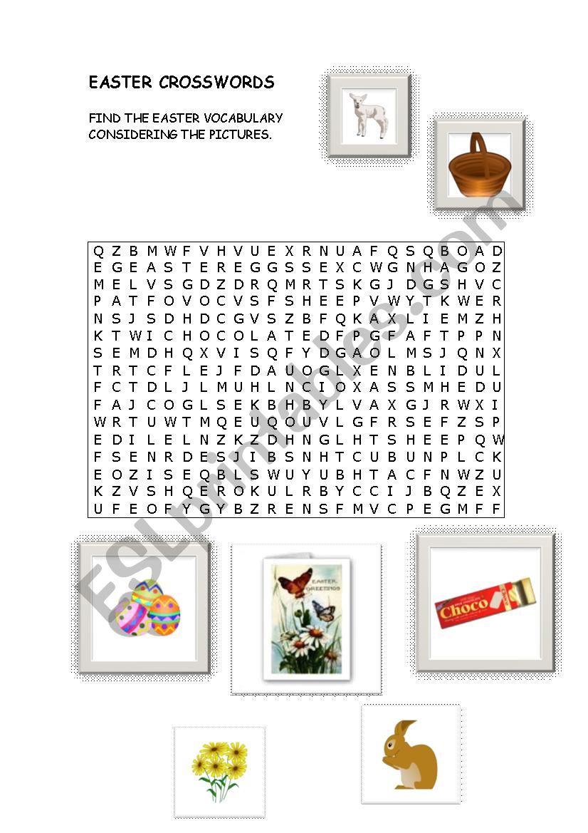 Easter Crosswords worksheet