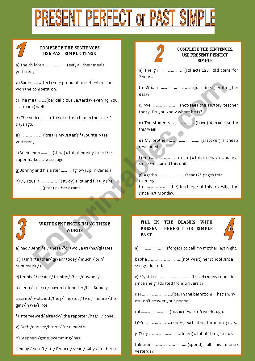 present perfect versus past simple