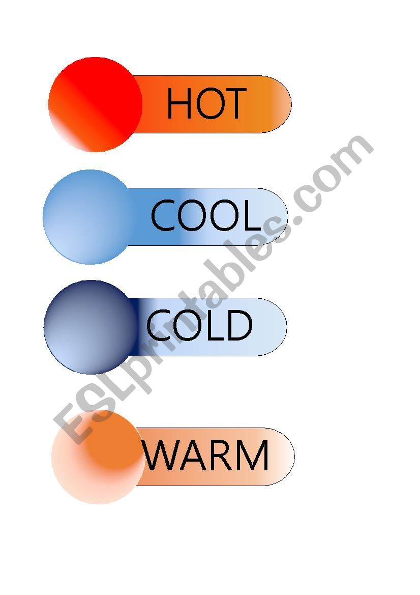 Temperature Printable worksheet
