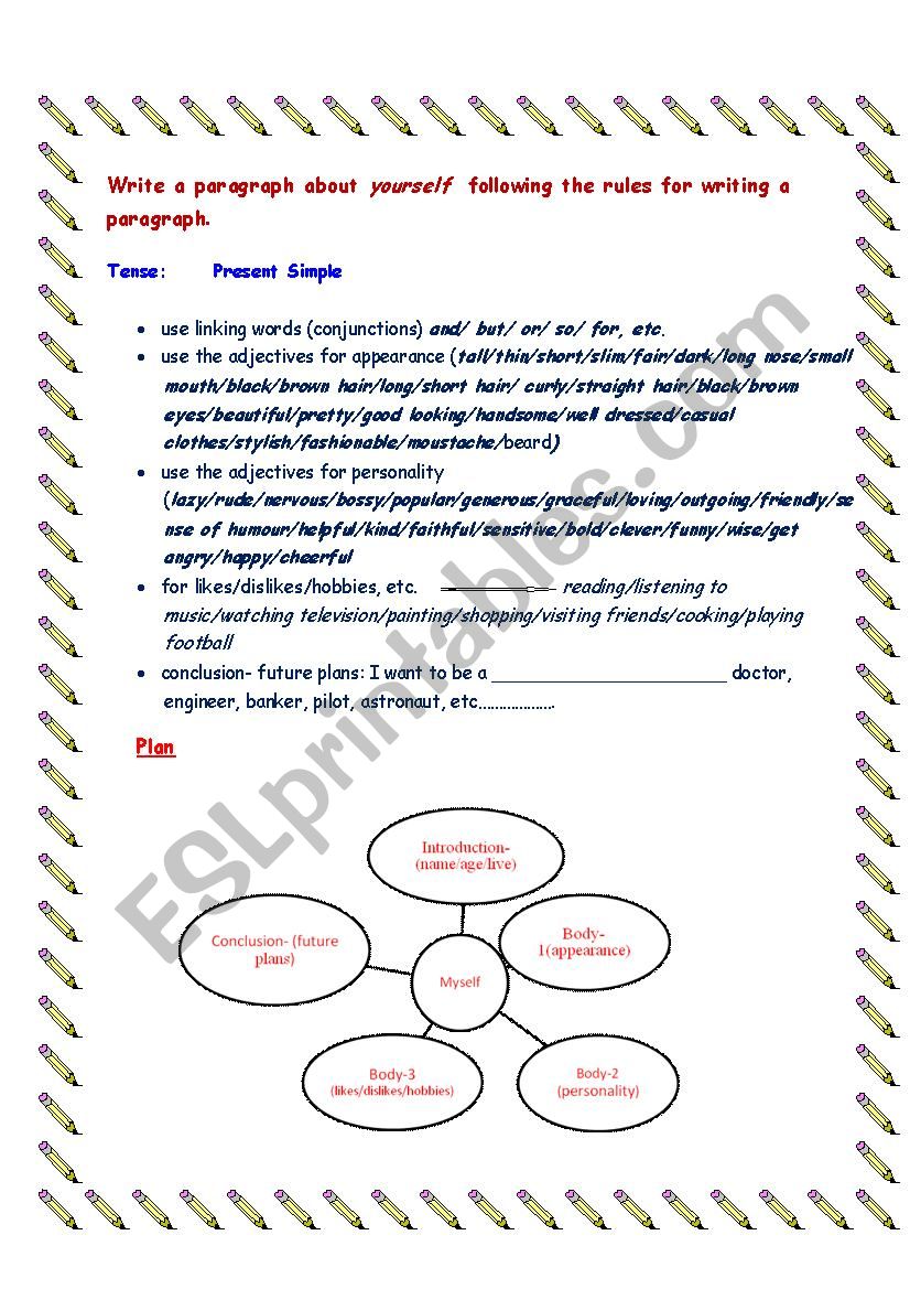 A paragraph worksheet