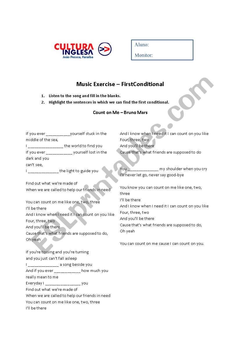 Music Exercise - First Conditional