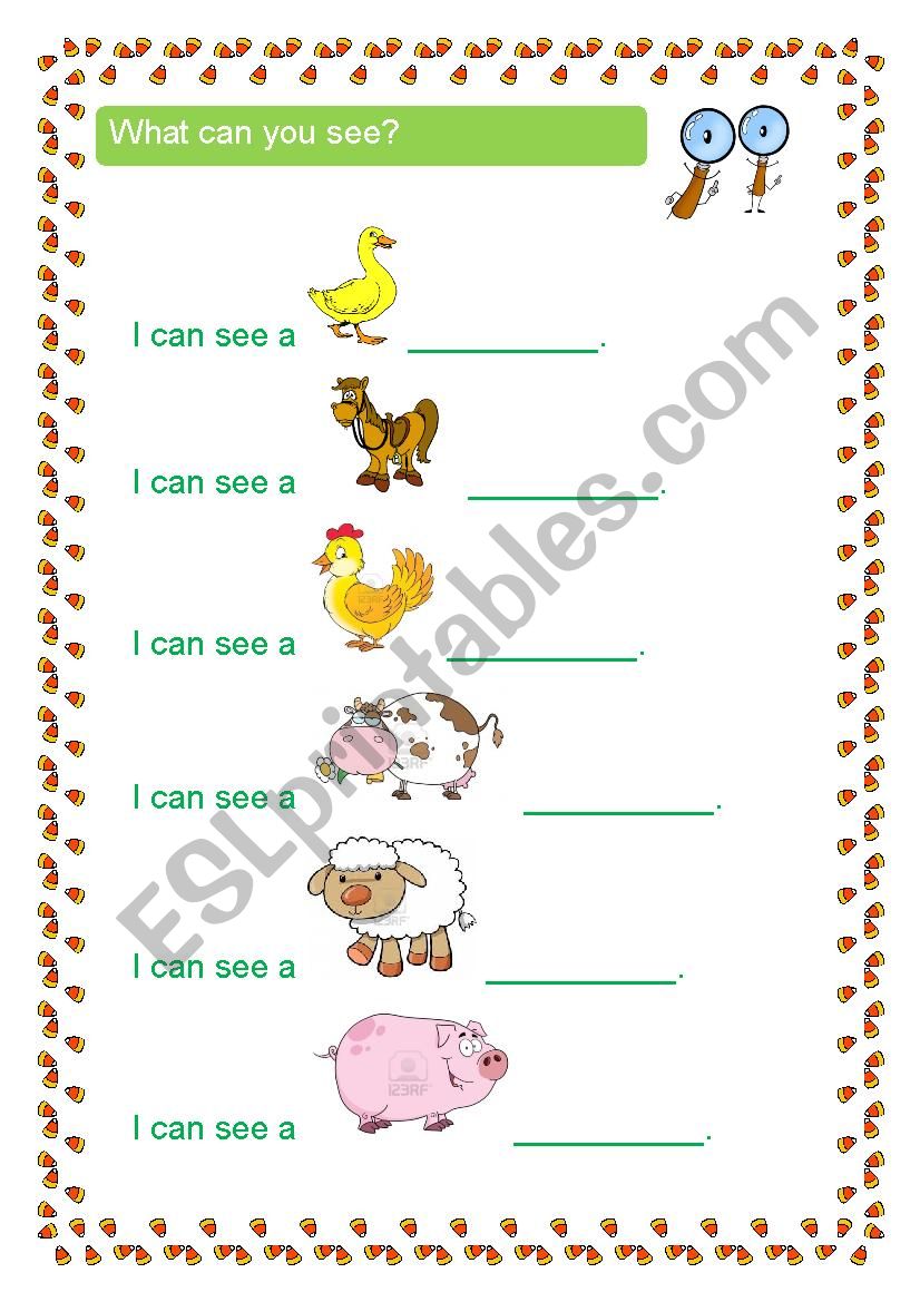 Farm animals worksheet