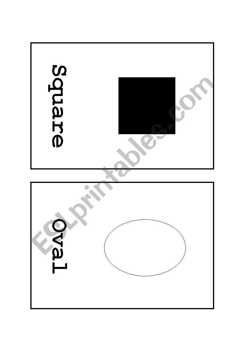 2D Shape Flashcards worksheet