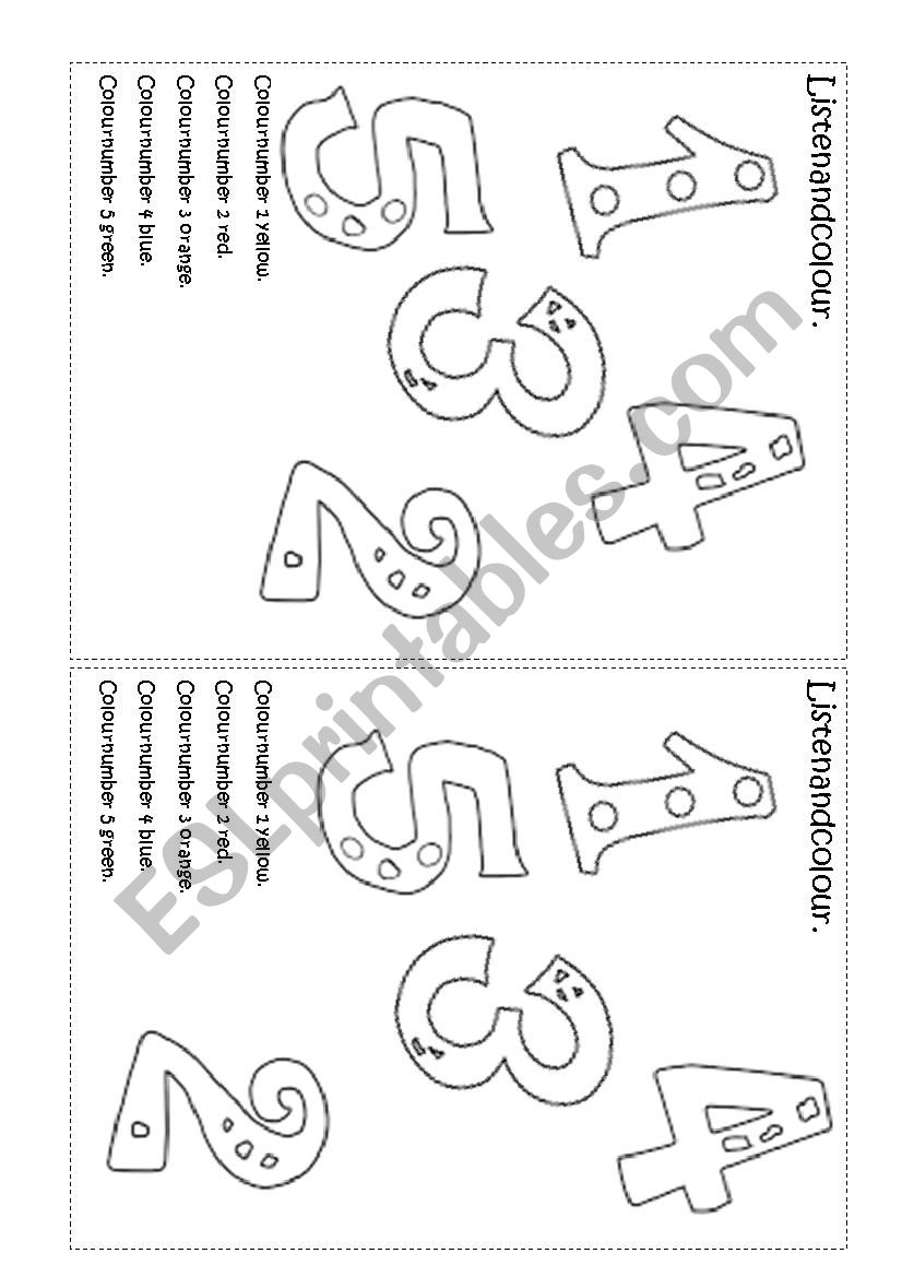 numbers 1 to 5 worksheet