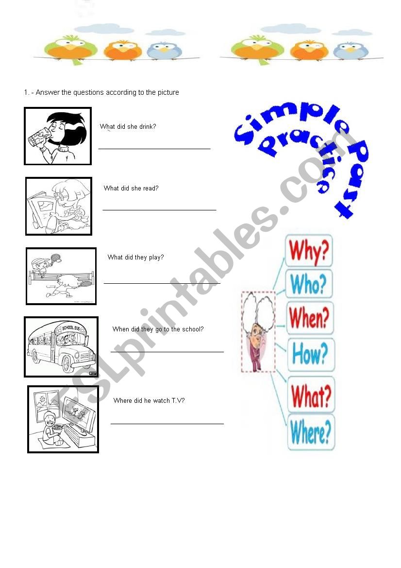 Past Simple Questions worksheet