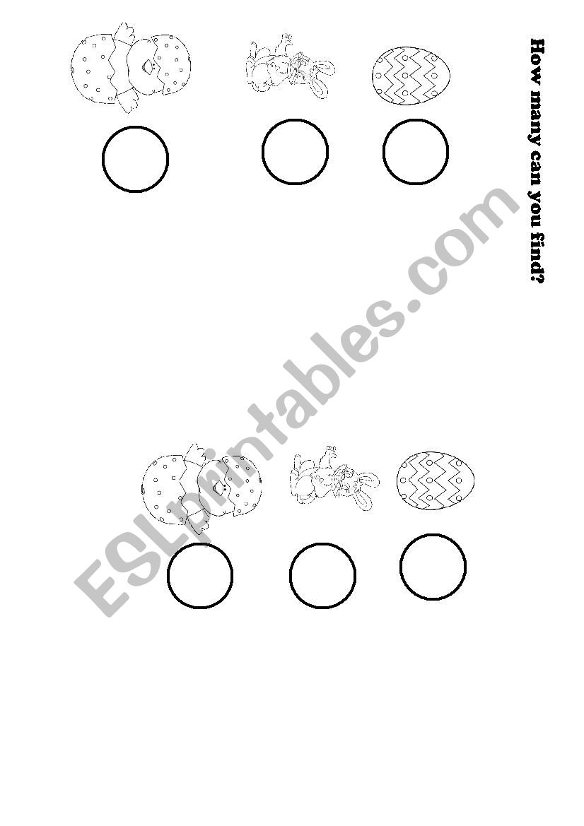 Easter egg hunt worksheet