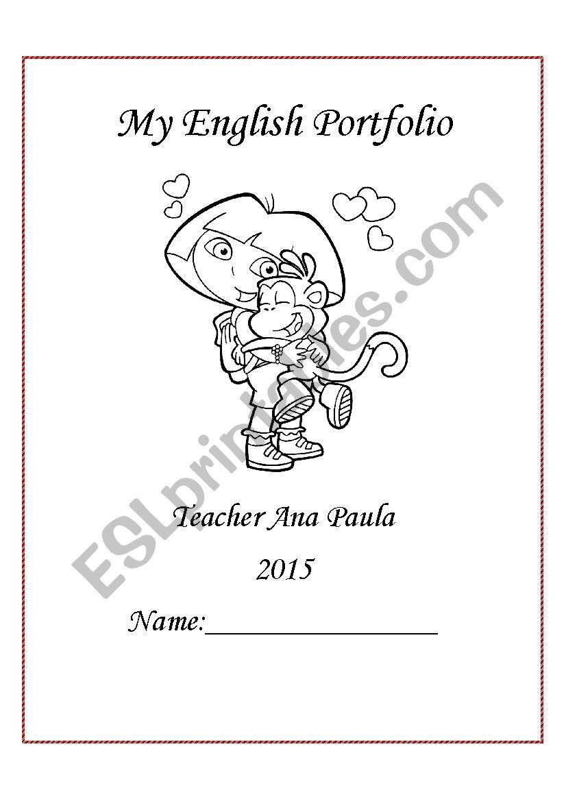 english portfolio worksheet