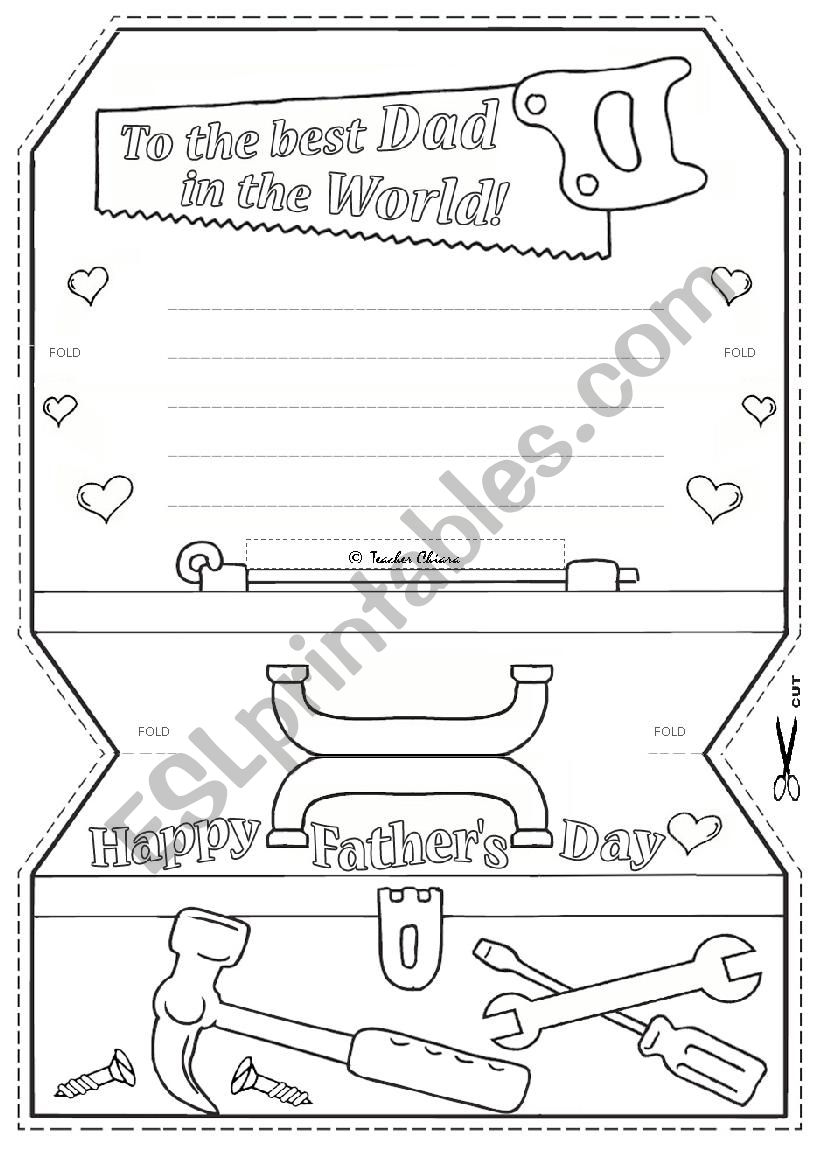 FatherÂ´s  Day  Card worksheet