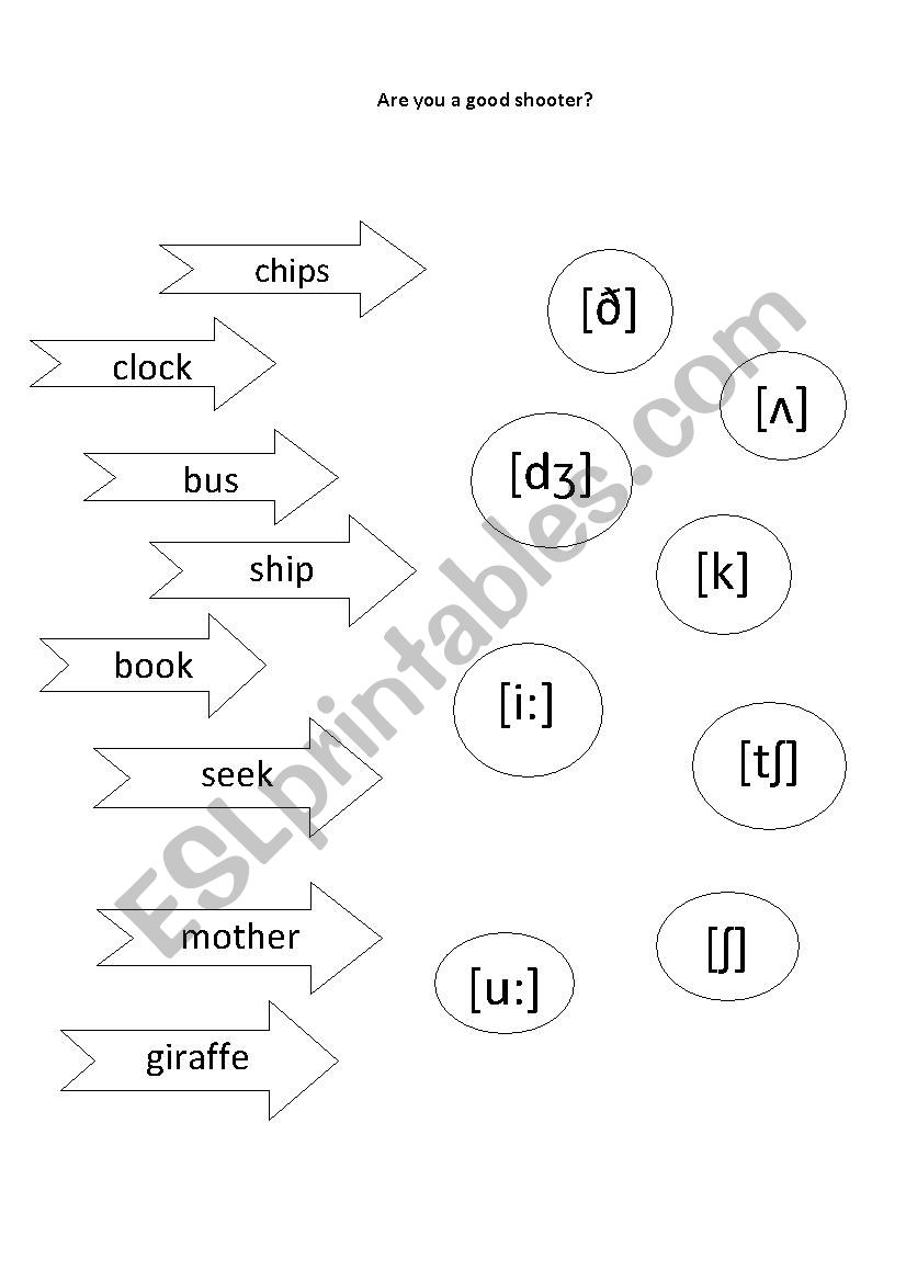 Are you a good shooter? worksheet