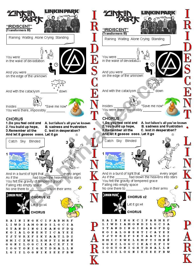 Linkin Park Iridescent  Lyric worksheet