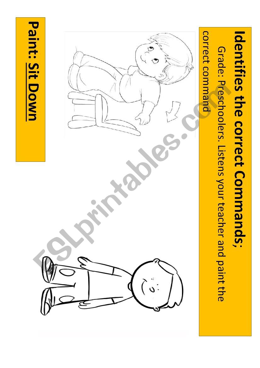 Identifies commands worksheet