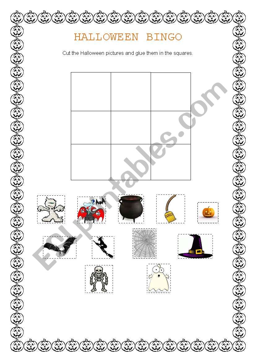 Halloween Bingo worksheet