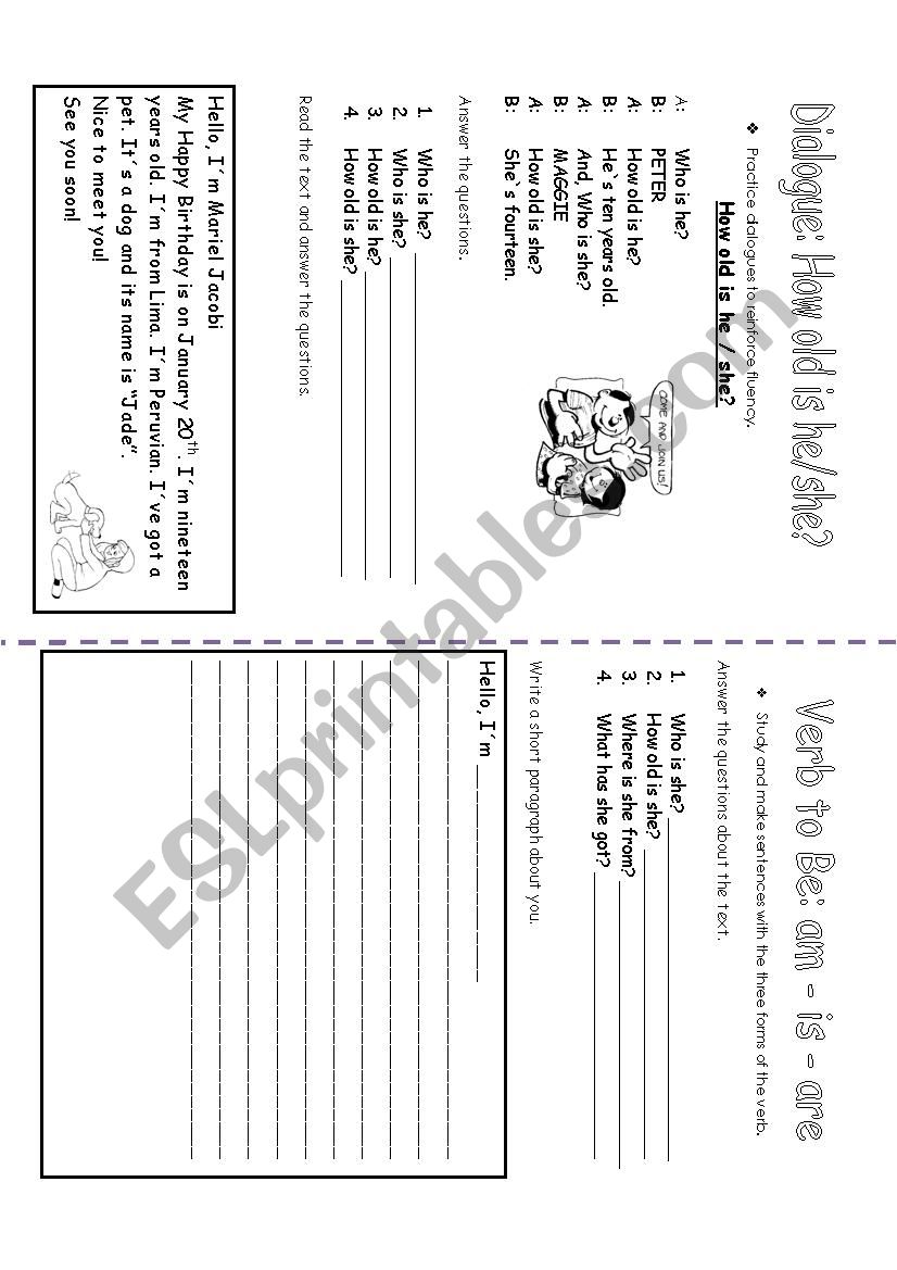 Verb to BE worksheet