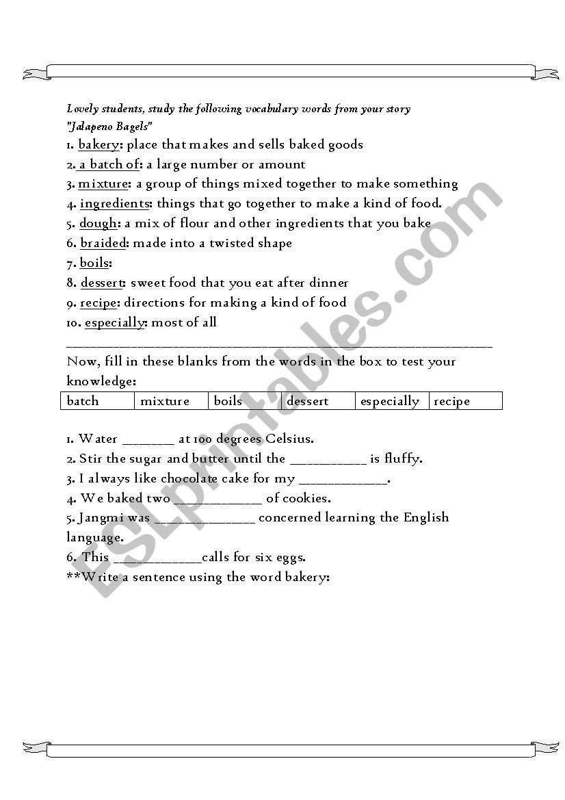 English worksheet worksheet