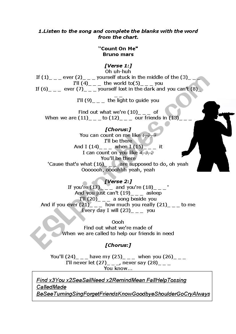 Listening activity worksheet