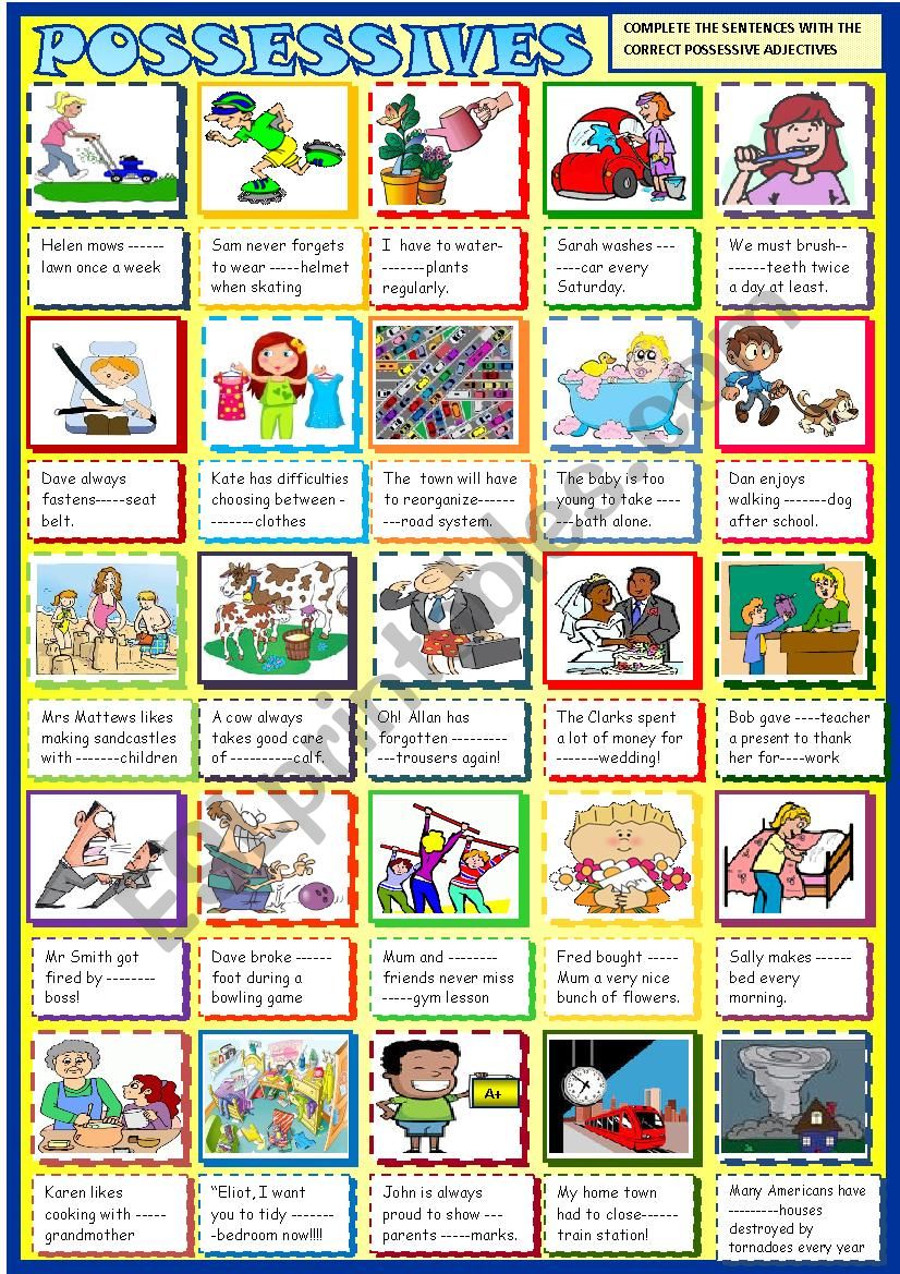 Possessives worksheet