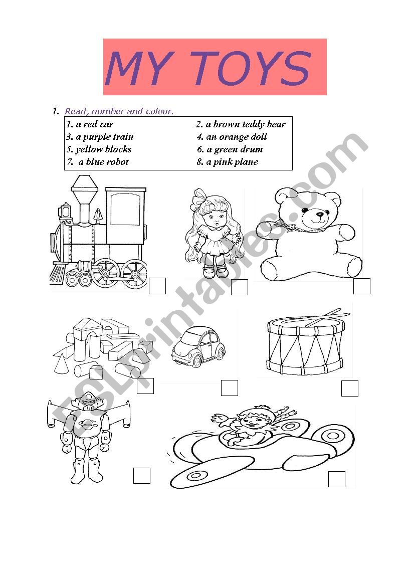 TOYS worksheet