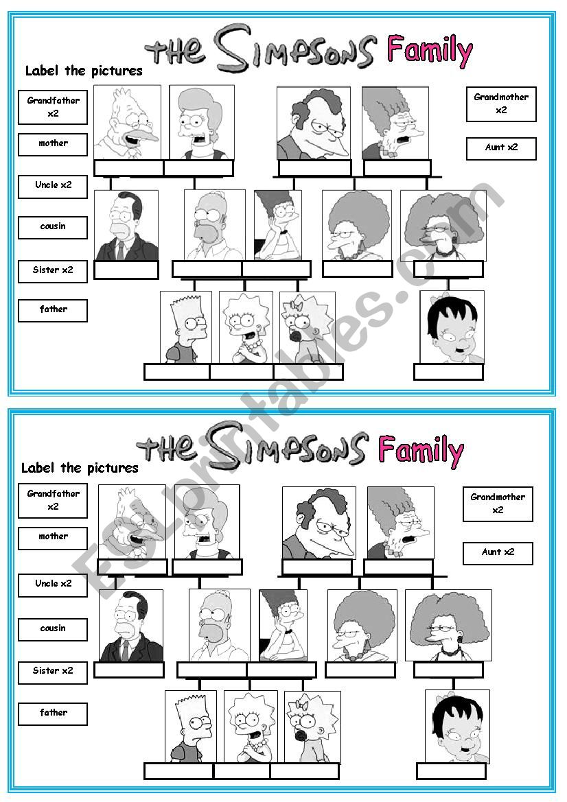 Family Tree worksheet