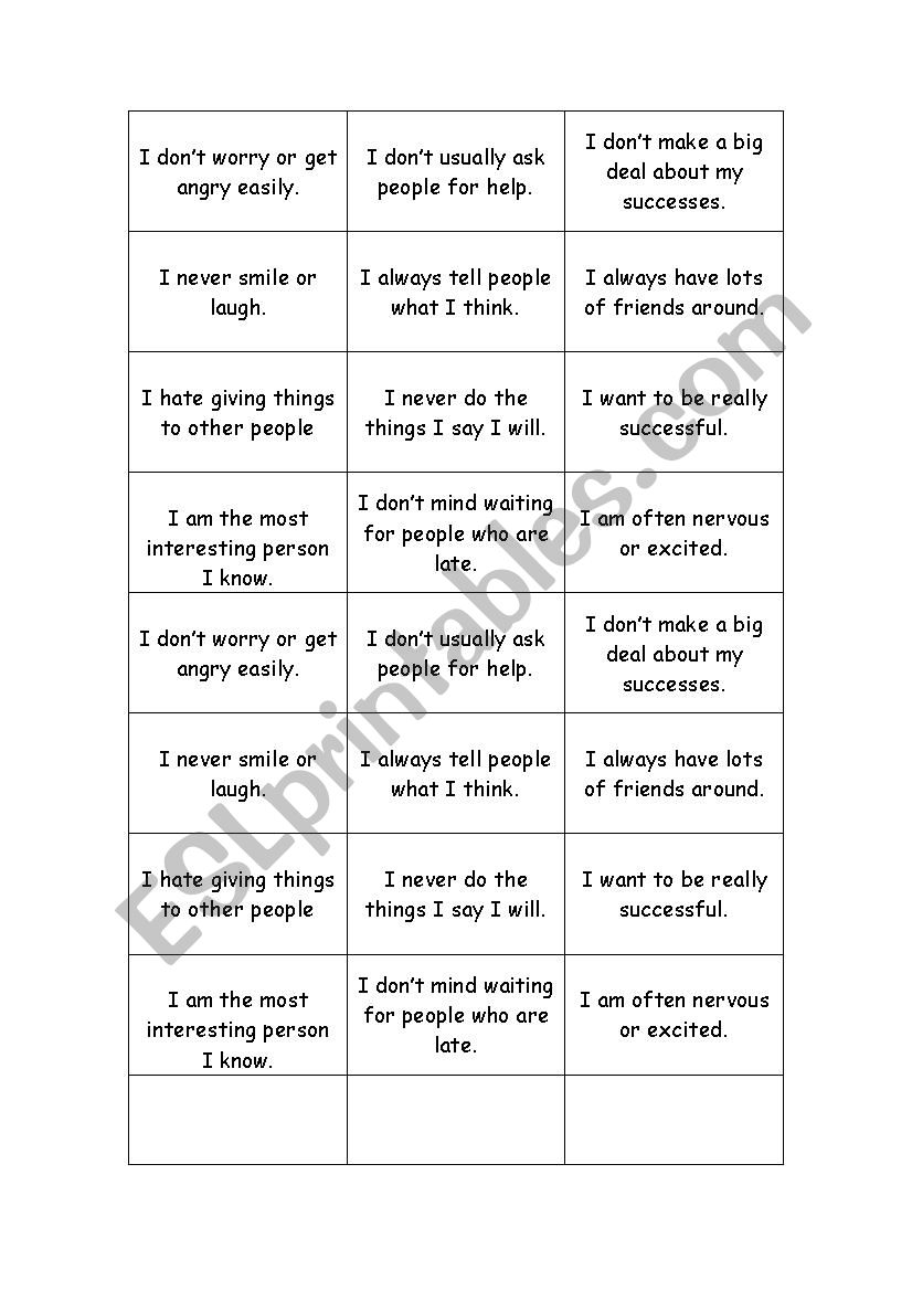 describing people worksheet