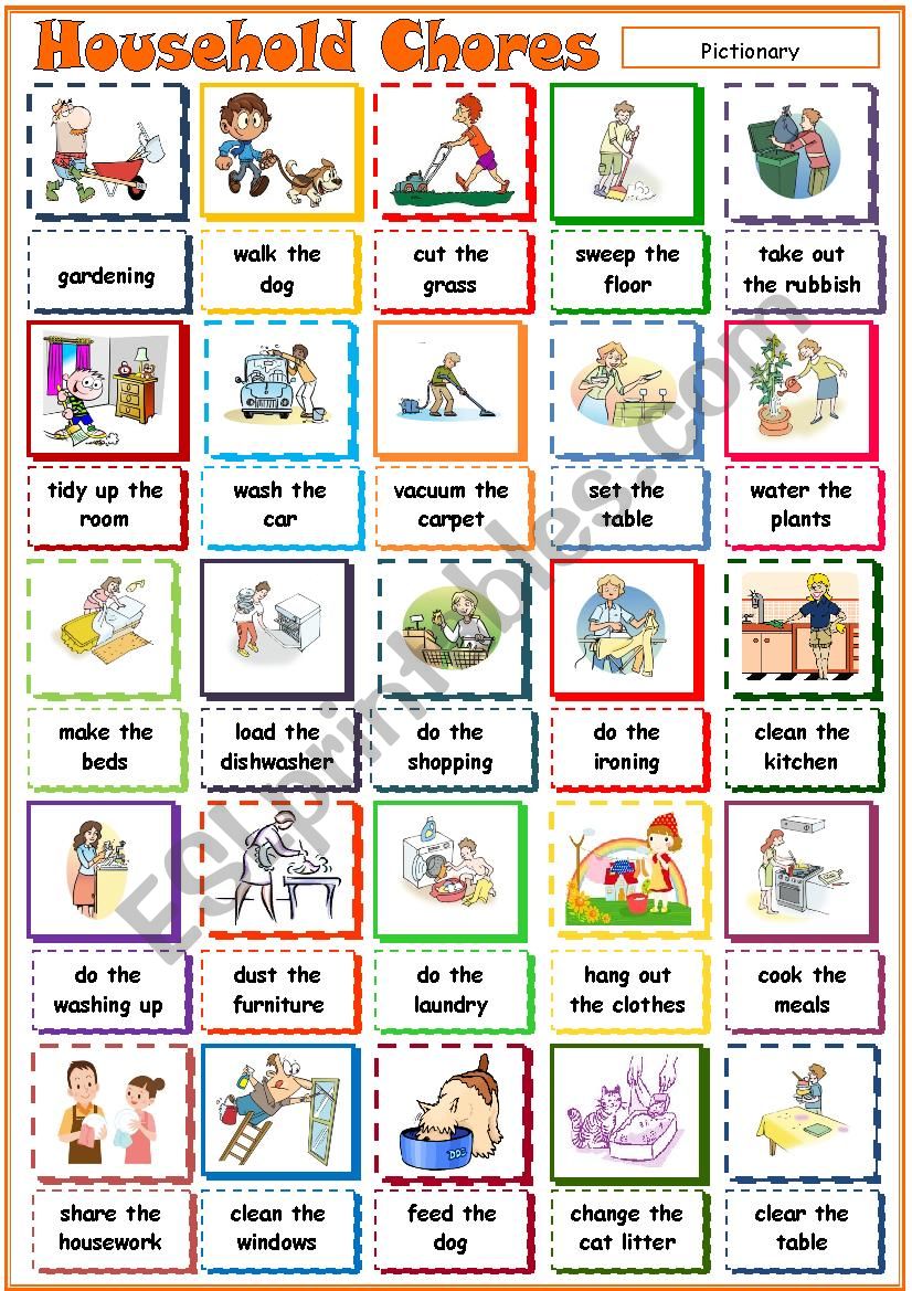 Household Chores worksheet