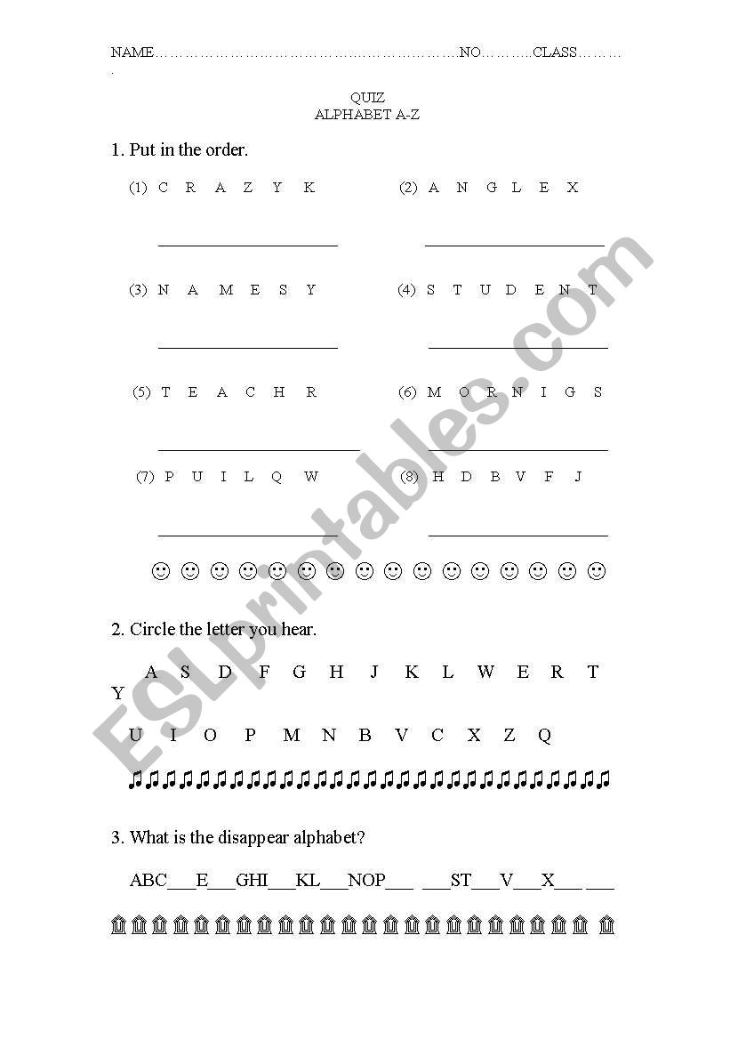Cappital Letters worksheet