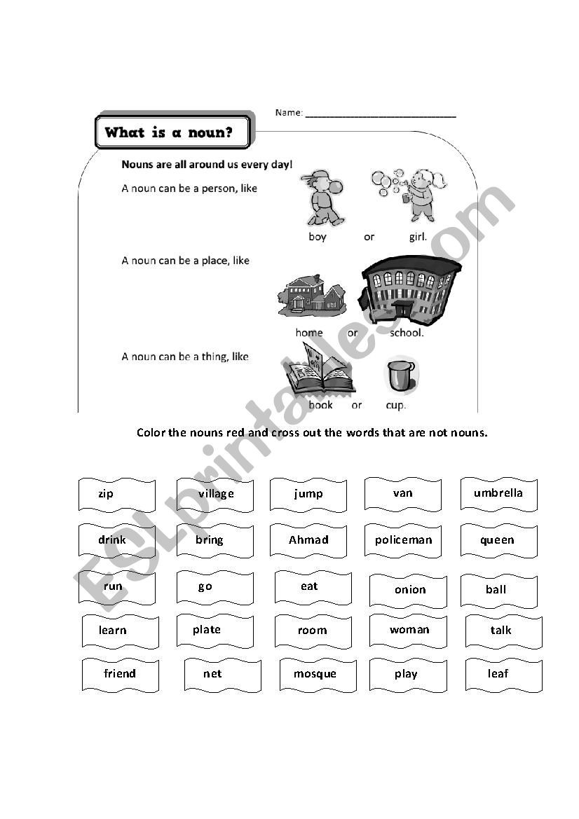 nouns around us worksheet