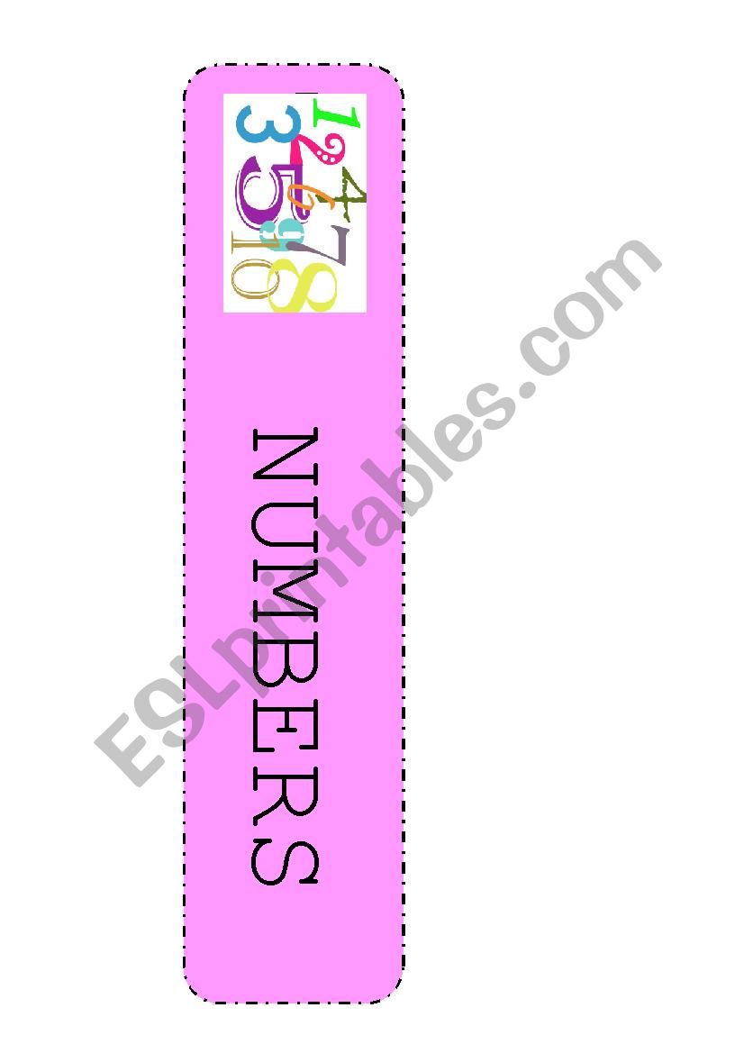 Display number words worksheet