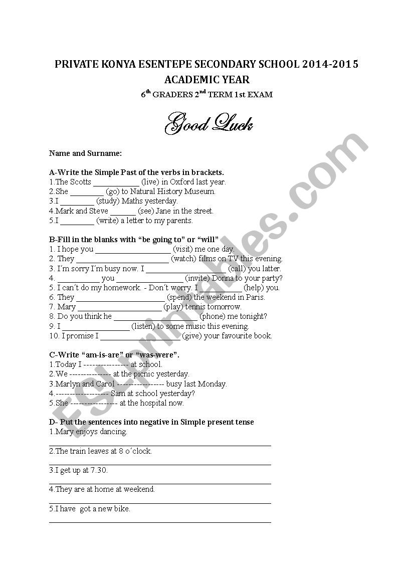 an-exam-paper-for-sixth-grade-students-esl-worksheet-by-tasginster