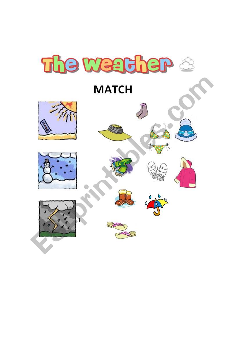 Weather and clothes worksheet