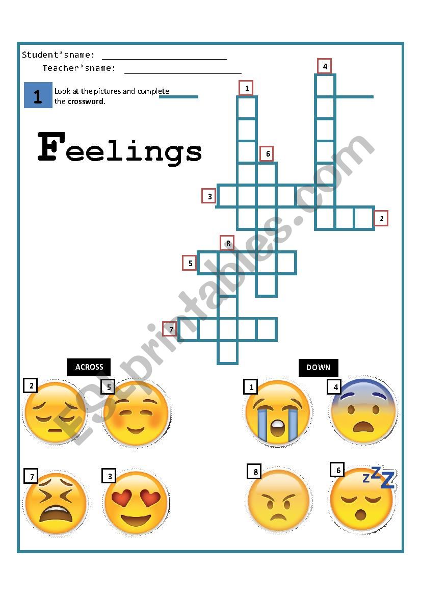 Feelings worksheet