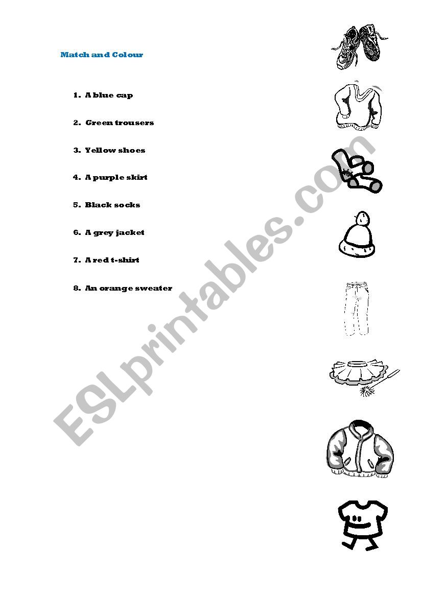 CLOTHES worksheet