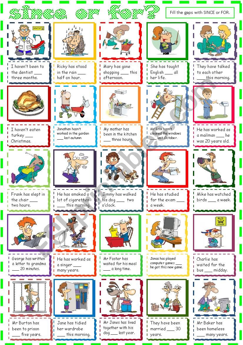 Present Perfect with SINCE and FOR