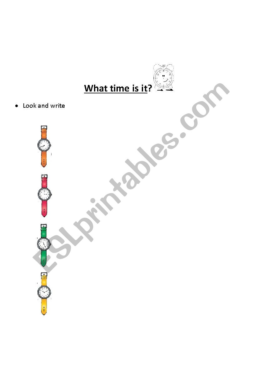 What time is it? worksheet