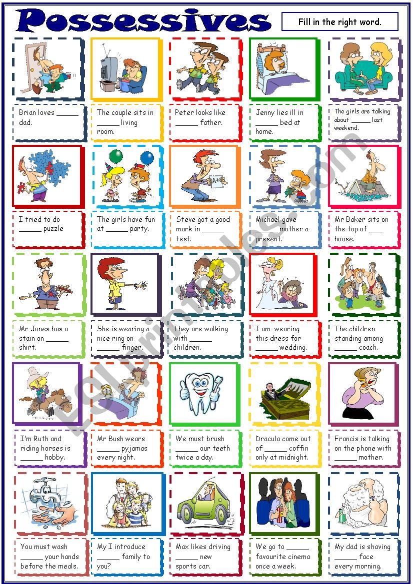 Possessives worksheet