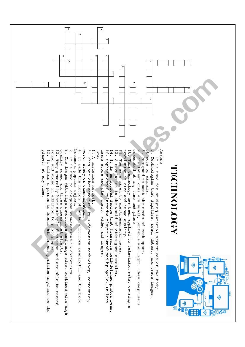 Technology Vocabulary worksheet