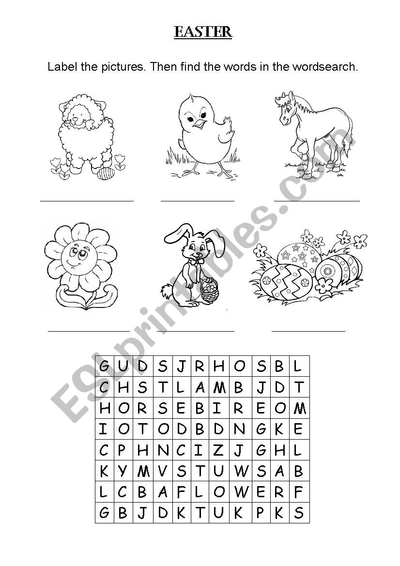 EASTER worksheet