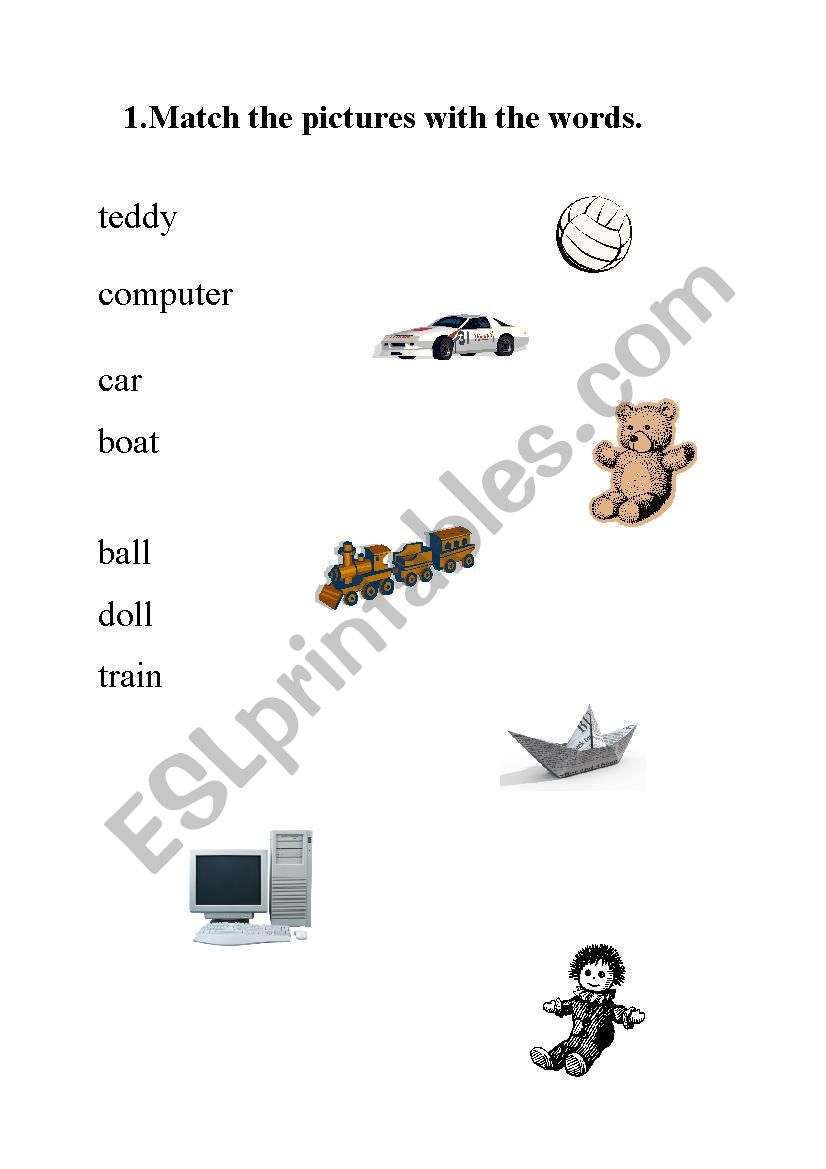 Toys worksheet